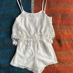 White Lace Romper